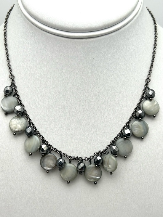 Lia Sophia Jewelry - Lia Sophia Gray Jeweled Gunmetal Necklace